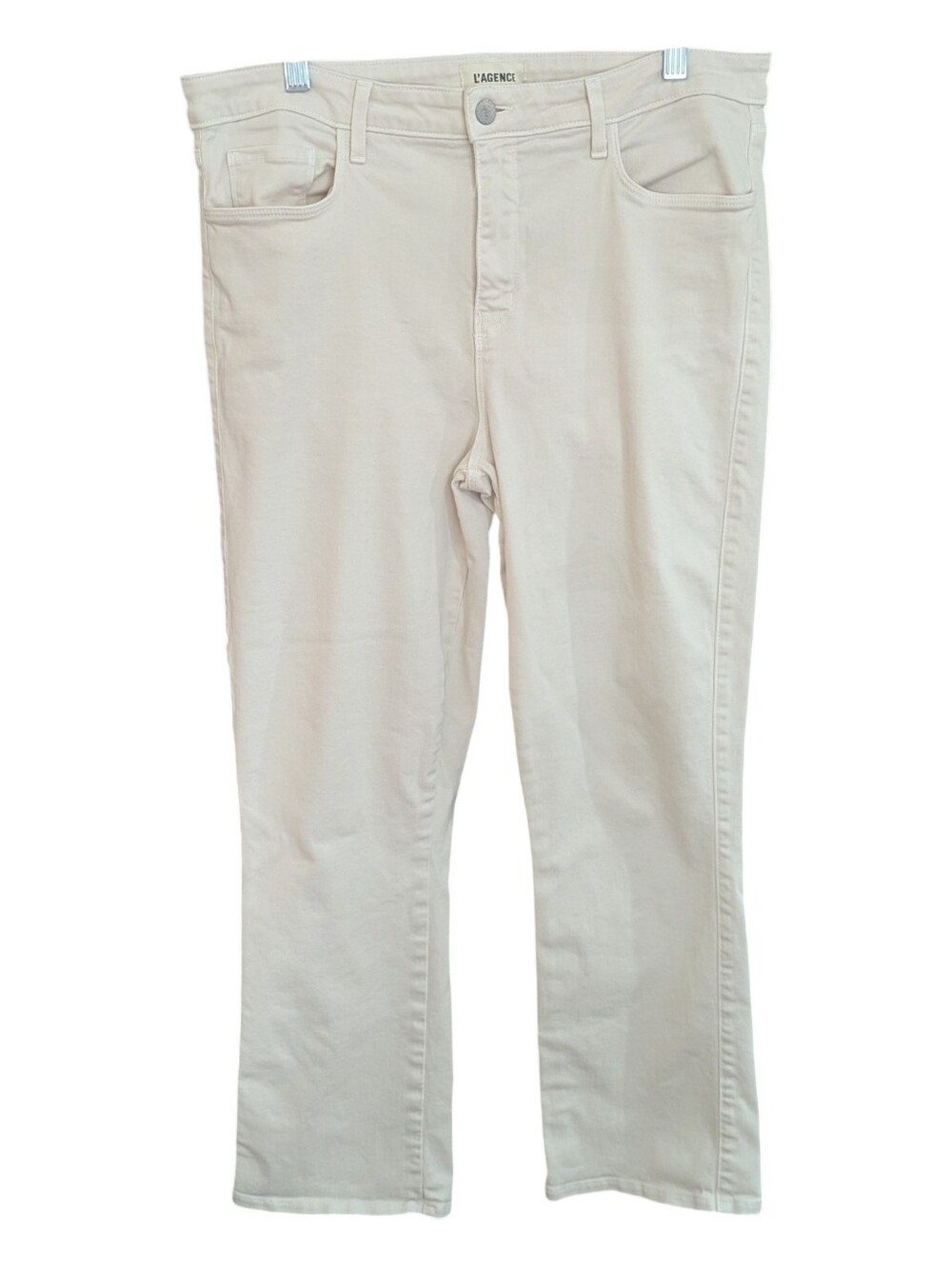 L’Agence Tati Hi Rise Crop Jeans Size 31 French Vanilla Cream Wash *NWOT